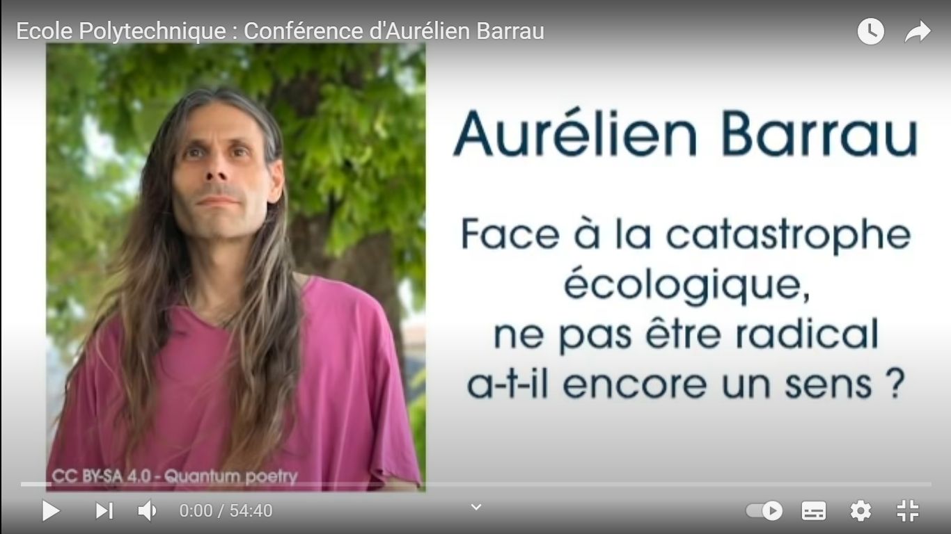 Conférence d’Aurélien Barrau à l’École Polytechnique On fonce dans le mur — free download